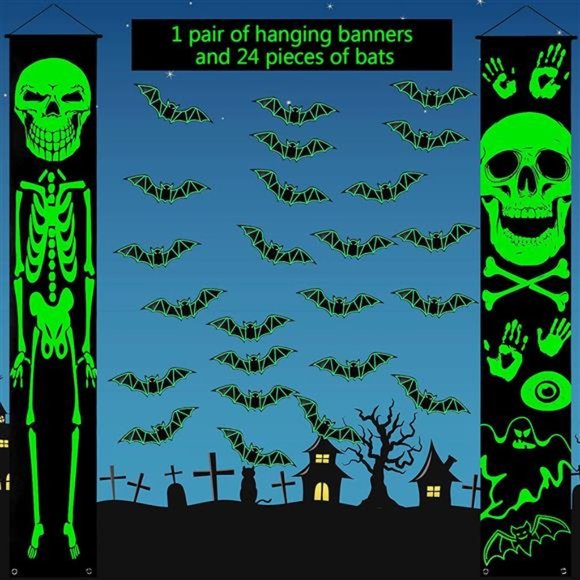 Halloween Decorations Outdoor Indoor Luminous Banners - Picture 3 of 7
